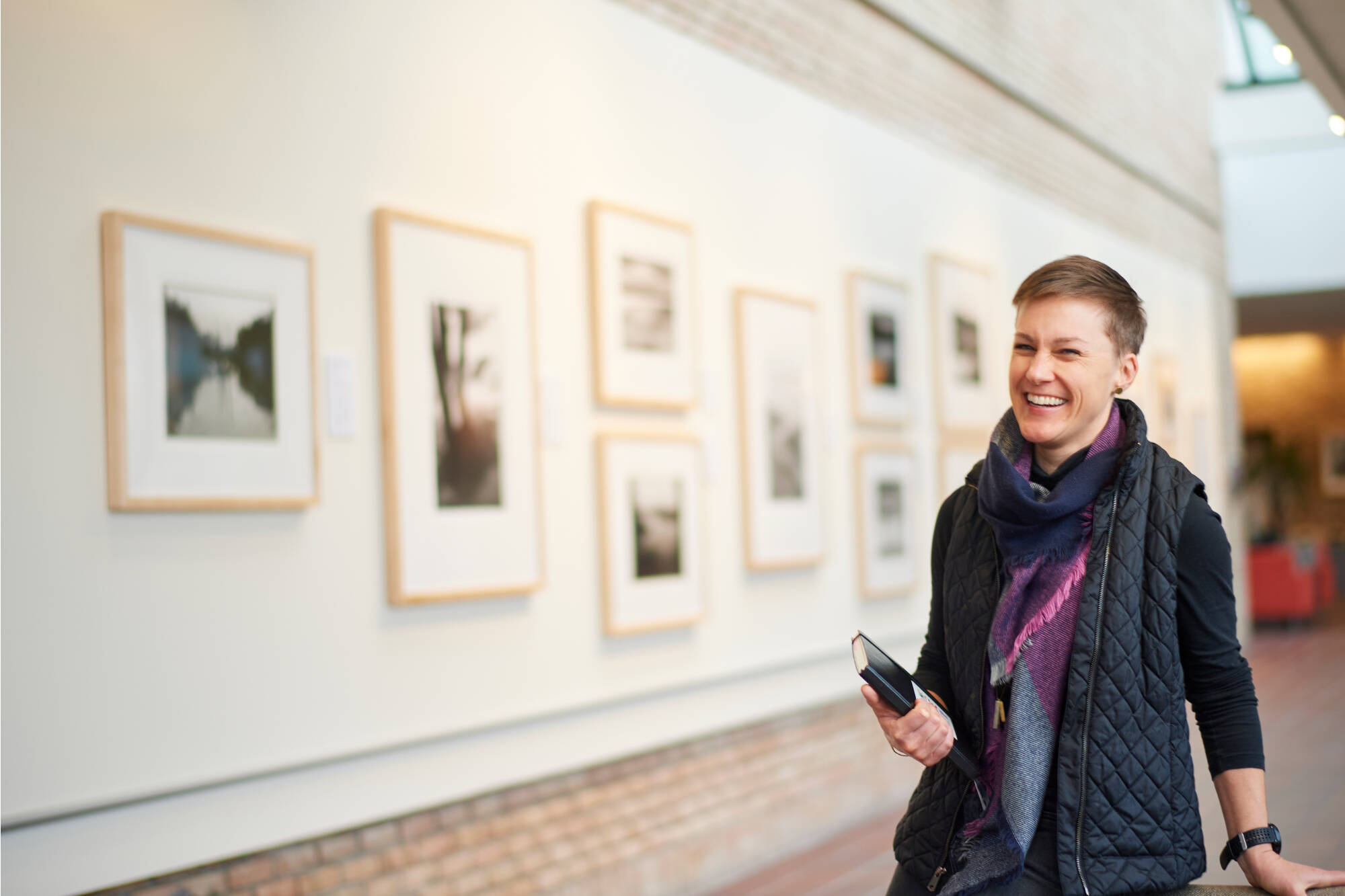 adult student laughing